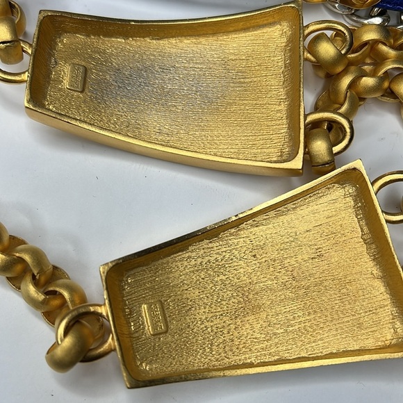 Linda Levinson 1980’s Matte Goldtone Solid Adjustable 31” Drop Chain Belt - Picture 7 of 9